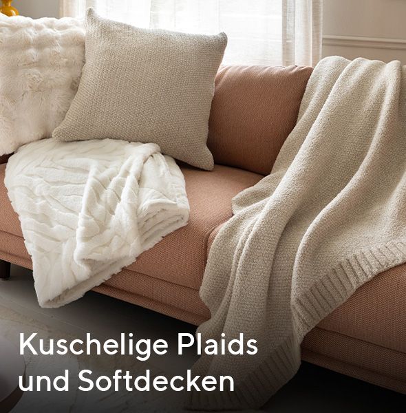 Kuschelige Plaids und Softdecken