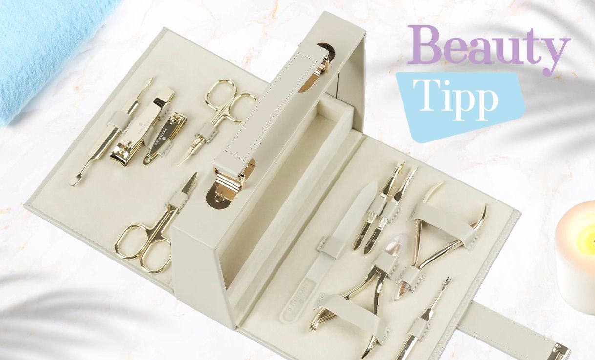 289209 PFEILRING Maniküre- und Pediküre-Koffer aus Kunstleder, 11tlg.