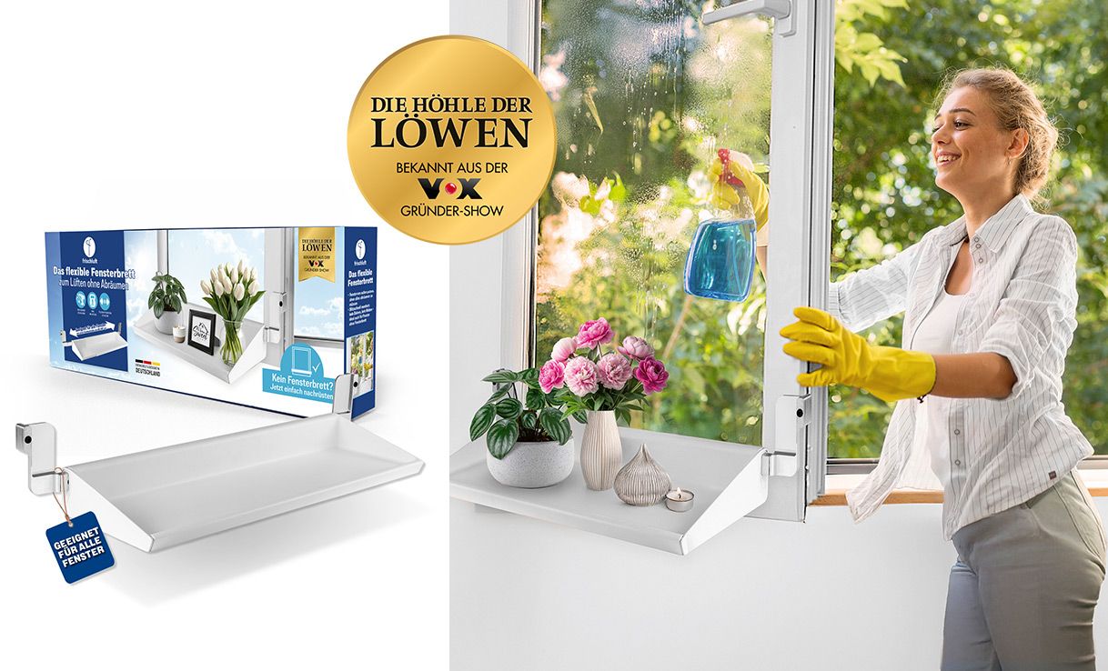 844969 FRISCHLUFT Fensterbrett teleskopierbar 65-107cm ohne Bohren