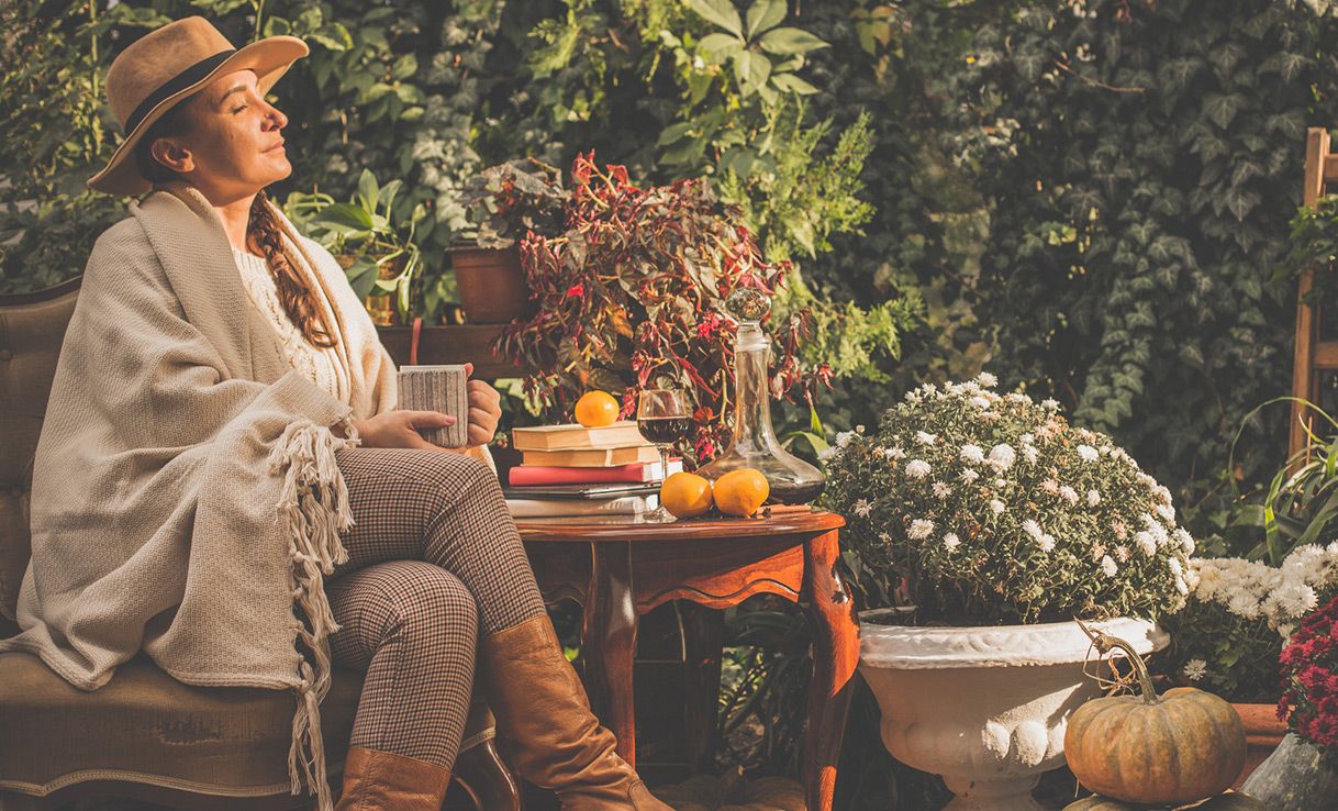 Herrlich-herbstlicher Outdoorbereich