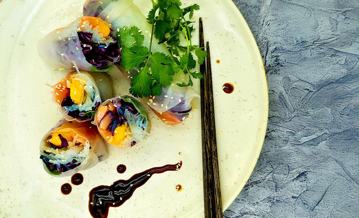 Sommerrollen mit Lachs