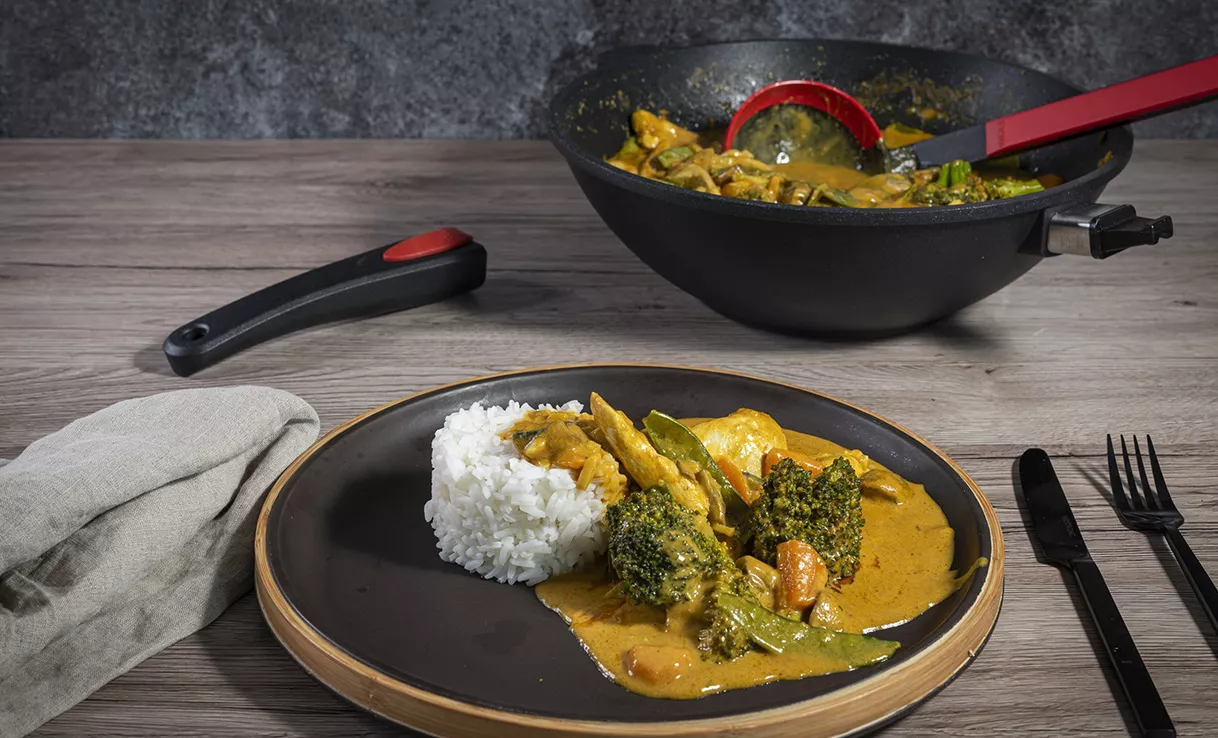Erdnuss-Curry mit Hähnchen