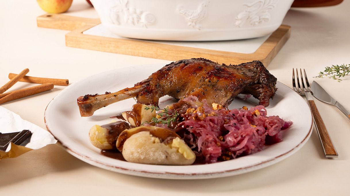 Winterliche Gänsekeule