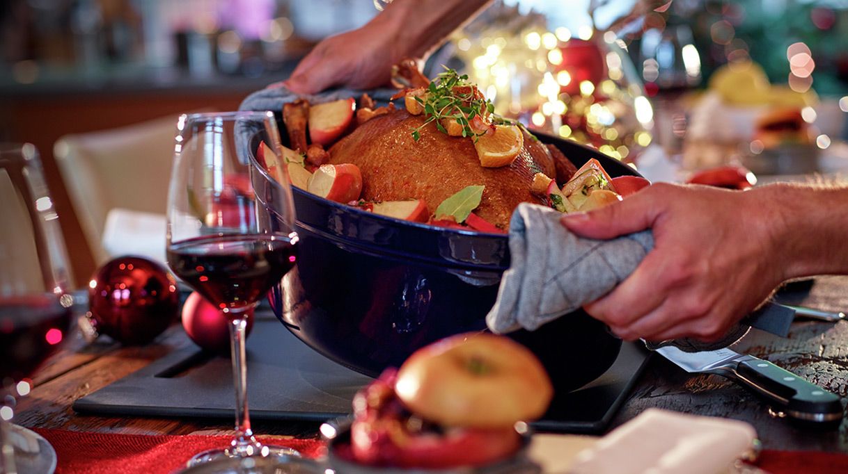 Weihnachtsgans mit Cranberry-Rotkohl