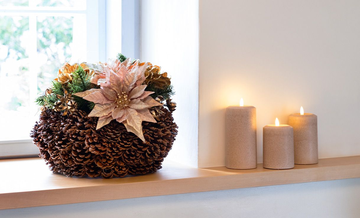 Weihnachtsdeko in Pastell