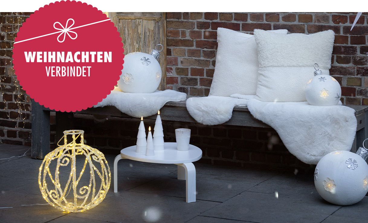 Weiße Weihnachtsdekoration