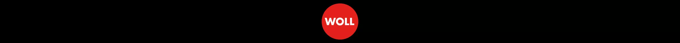 WOLL® Logo in rot auf schwarzem Grund
