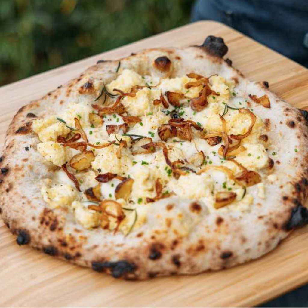 Die legendäre Kartoffelpizza des Pizzaprofis Santa Barbara Baker