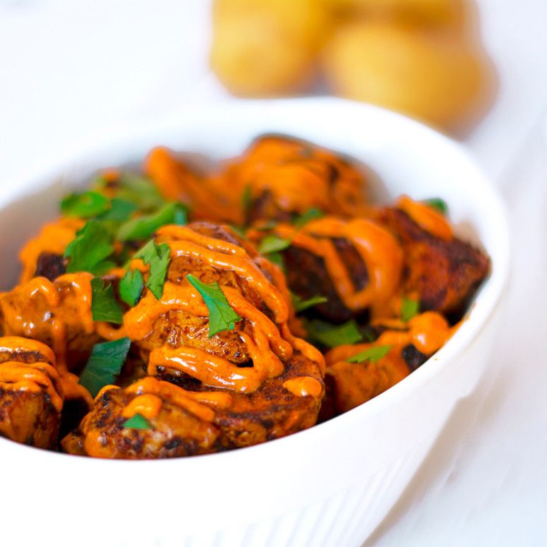 Bratkartoffeln mit pikanter Mayo