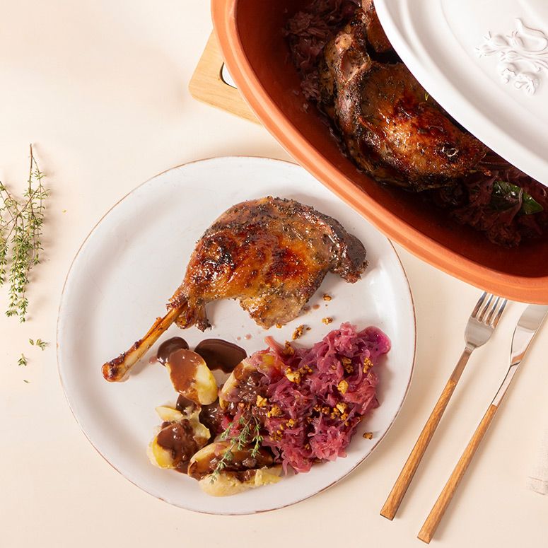 Winterliche Gänsekeulen