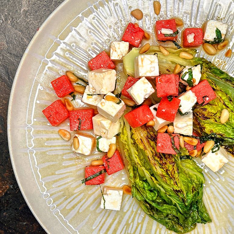 Gegrillter Romana-Salat