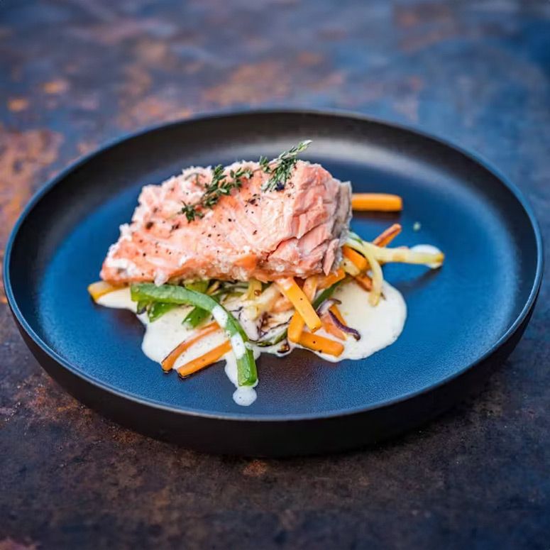 Lachsfilet in Salzkruste