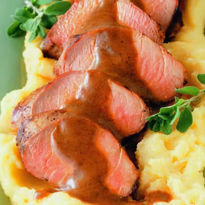 Schweinefilets mit cremiger Chilisauce