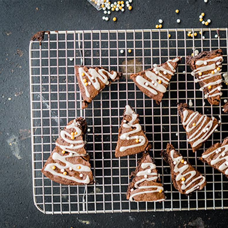  Brownies mit Lebkuchenglasur