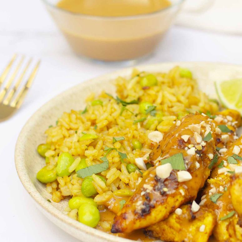 NINJA® Hühnchen-Saté mit Erdnusssauce