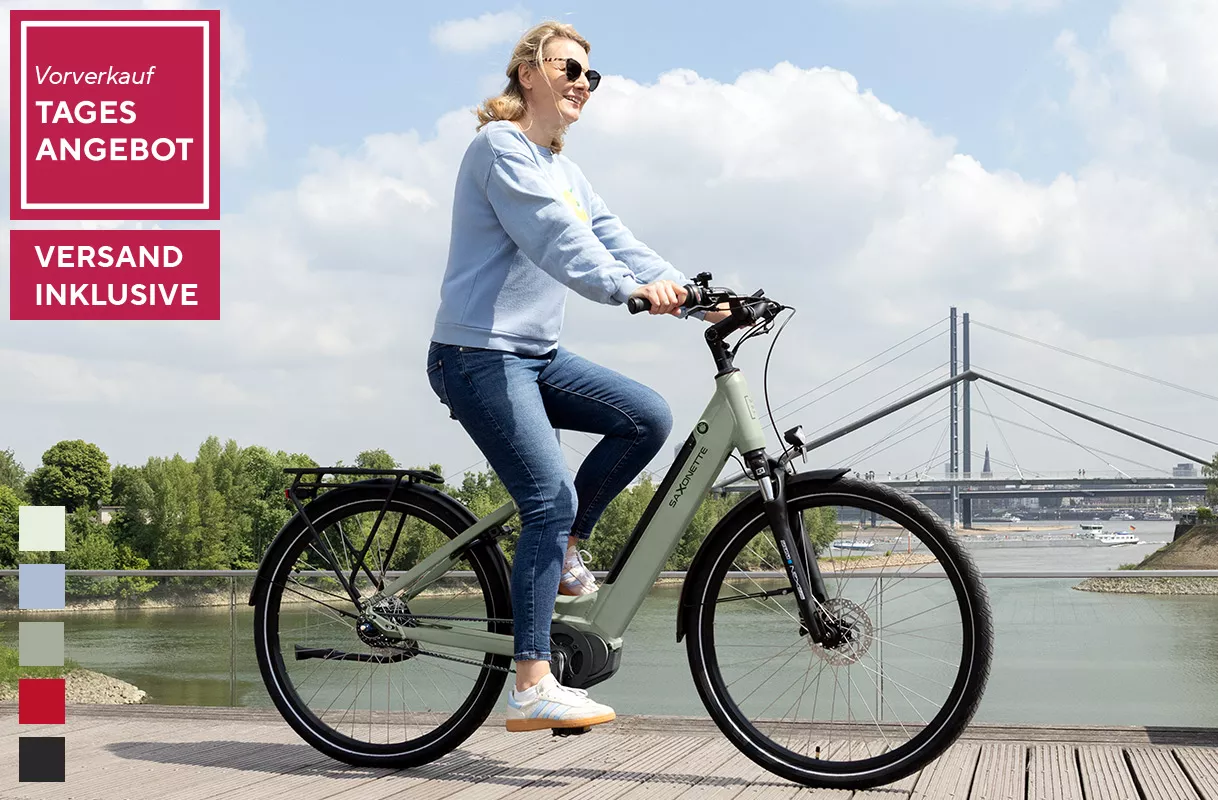 Tagesangebot im Vorverkauf 470700 SAXONETTE 28" City E-Bike Deluxe 3.0
