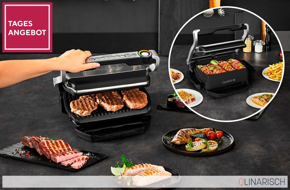 Tagesangebot 887790 TEFAL GC714D OptiGrill+ Snacking & Baking Kontaktgrill inkl. Backschale