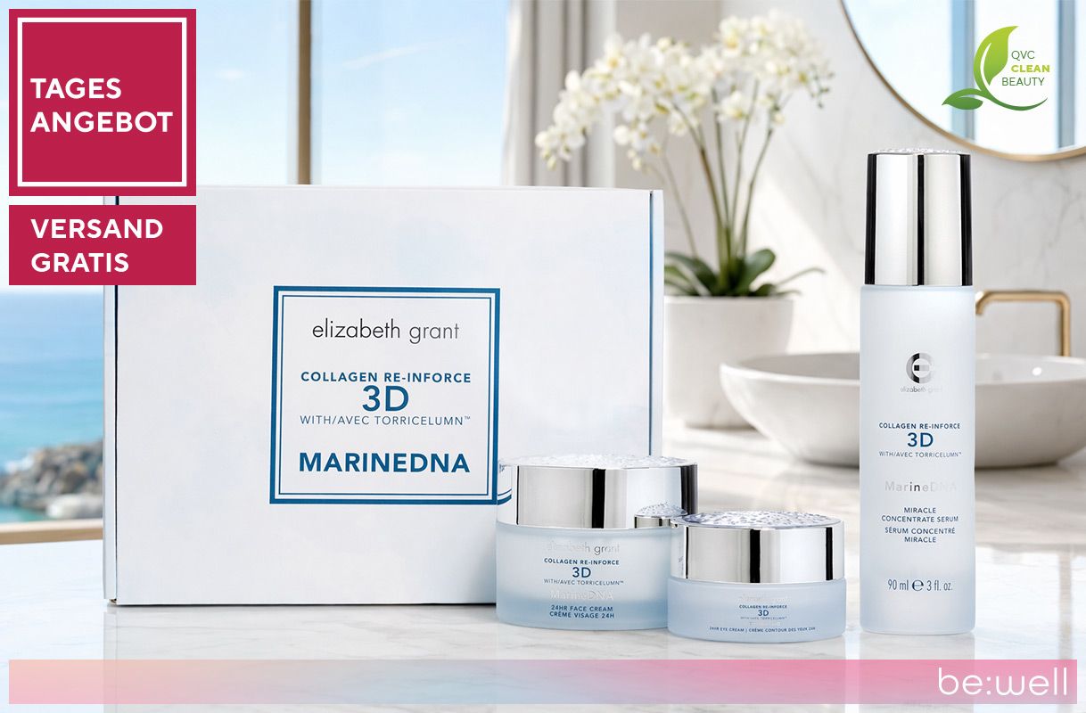 Tagesangebot: 289377 ELIZABETH GRANT Collagen MarineDNA  Gesichtscreme 100 ml, Augencreme 30 ml und Serum 90 ml