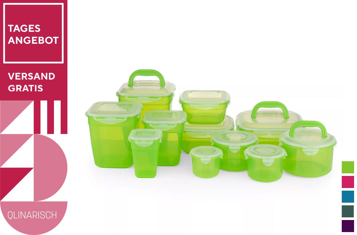 Tagesangebot 880808 LocknLock 11 Frischhaltedosen nestbar 380 ml - 5,7L Gesamtvolumen: 24,3L