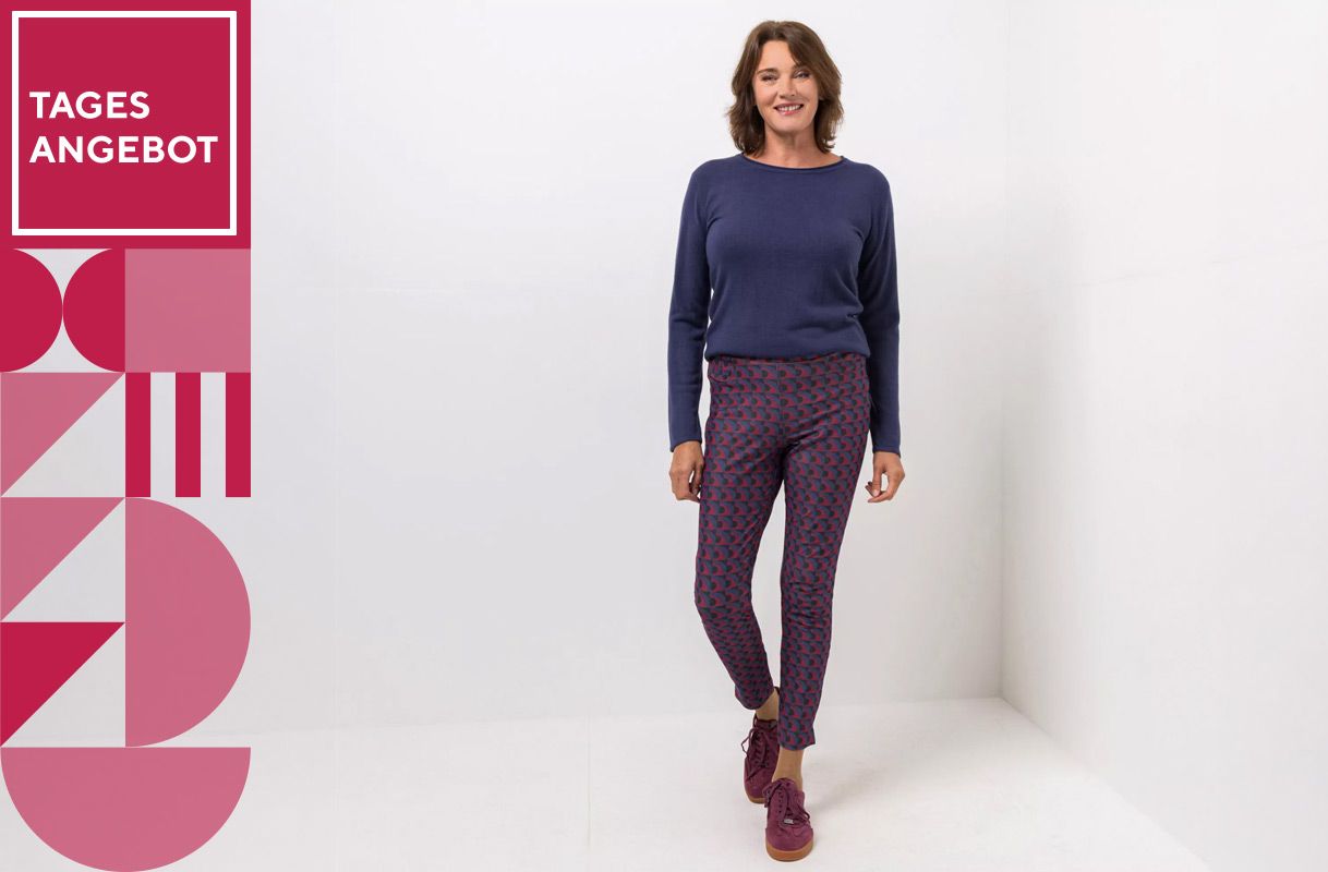 Tagesangebot 143510 DENIM & CO. Schlupfhose + 143777 DENIM & CO. Pullover