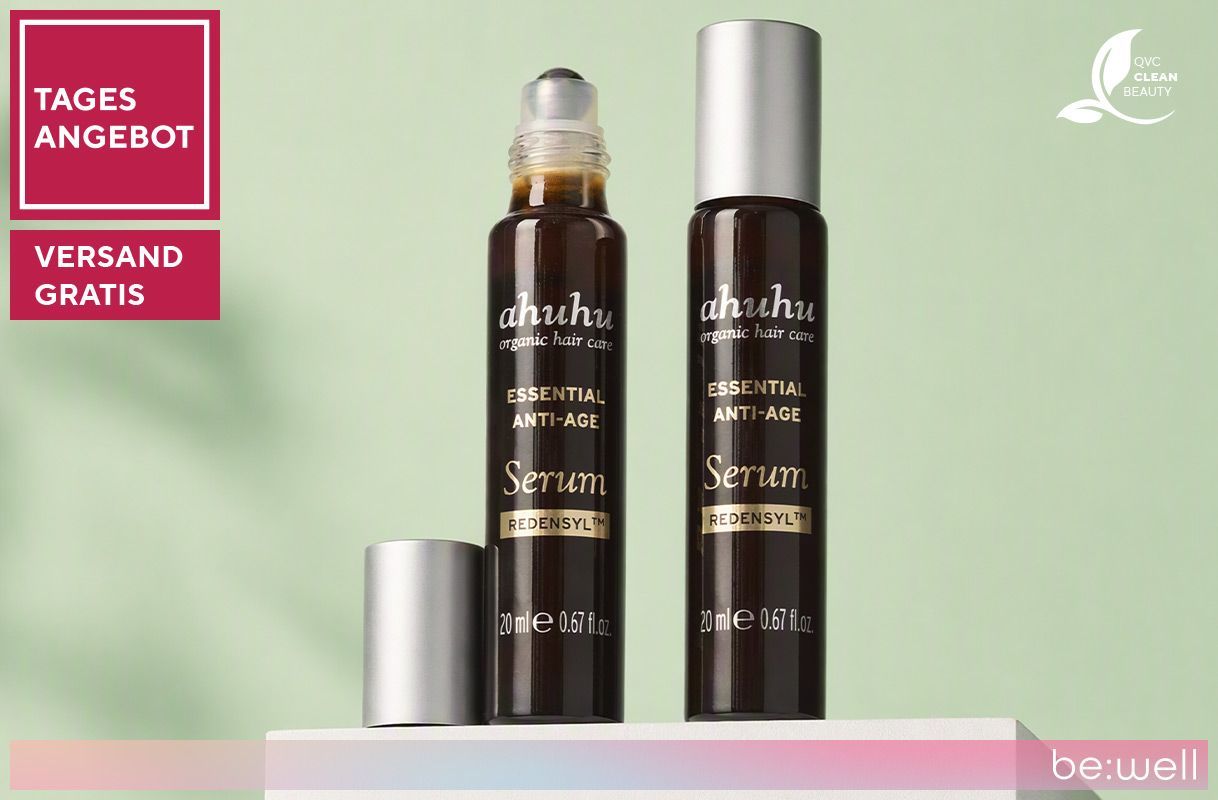 Tagesangebot 272629 ahuhu organic hair care Essential Anti-age Serum Roll-on 2 x 20 ml