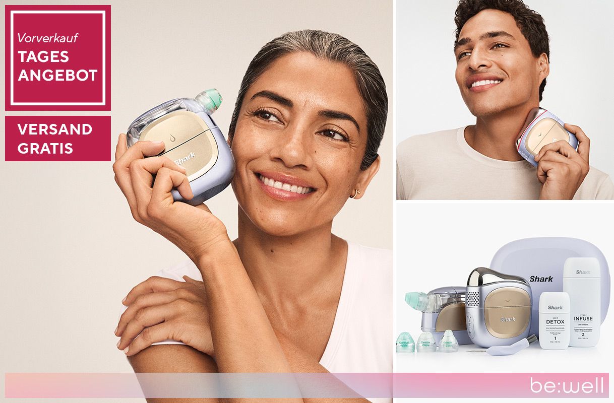 Vorverkauf Tagesangebot 289550 SHARK BEAUTY™ FacialPro Glow & DePuffi Hydro-Gesichtspflegesystem FH320EUPL