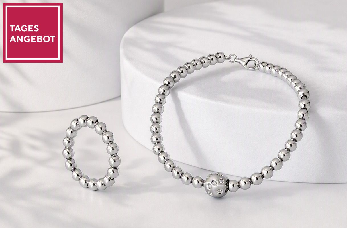 Tagesangebot 696610 PLATINITY Armband und 696555 PLATINITY Ring
