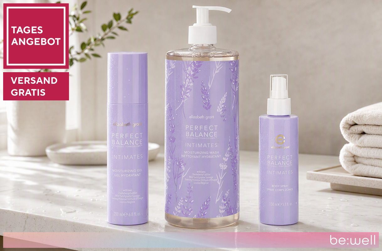 281280 ELIZABETH GRANT Perfect Balance Intimwaschgel 980ml, Feuchtigkeitsgel 200ml, Intimspray 150ml