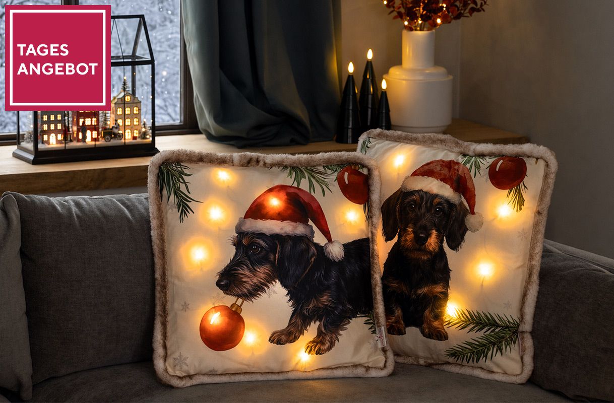 Tagesangebot: 801950 MONT CHALET 2 Kissen mit LEDs