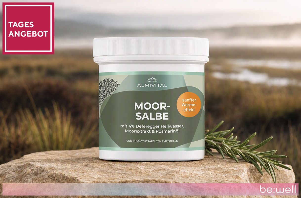 Tagesangebot 279480 ALMIVITAL Moorsalbe mit Heilwasser, Moorextrakt & Rosmarinöl sanft wärmend 500 ml