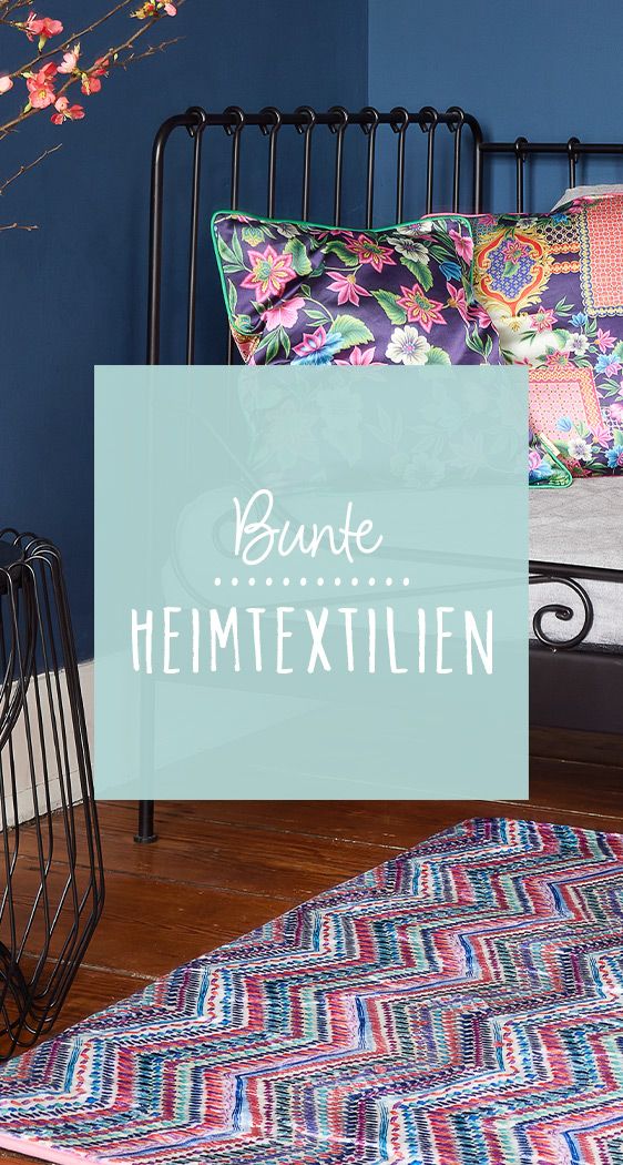 Bunte Heimtextilien