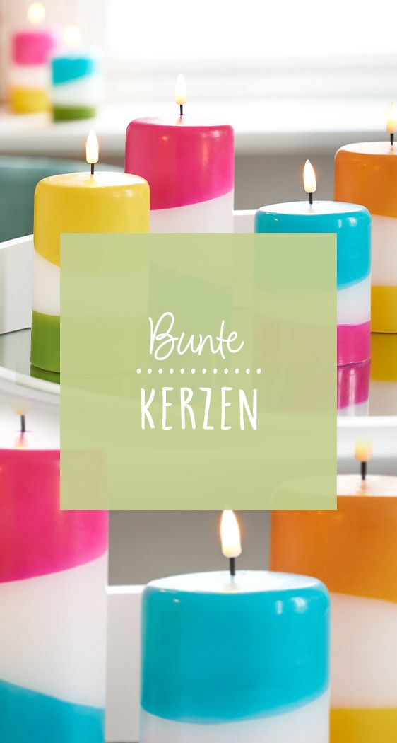 Bunte Kerzen