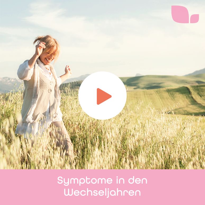 Frau im Kornfeld. Hier klicken für Infos zu Symptomen in den Wechseljahren.